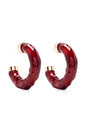 Jacquemus Les Creoles Confiture hoop earrings - Red