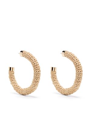 Jacquemus Les créoles Raphia hoop earrings - Neutrals