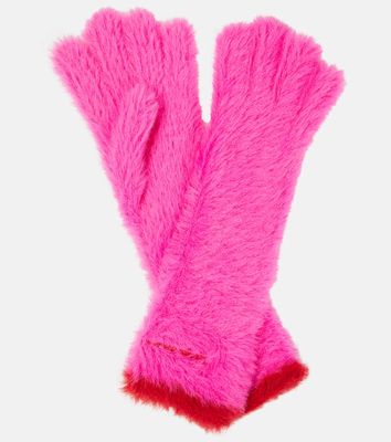 Jacquemus Les gants Neve long faux fur gloves