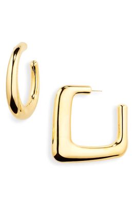 Jacquemus Les Grandes Créoles Ovalo Hoop Earrings in Light Gold 270