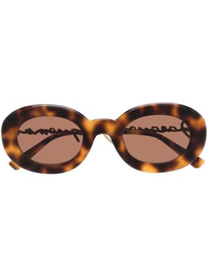 Jacquemus Les lunettes Pralu round-frame sunglasses - Brown