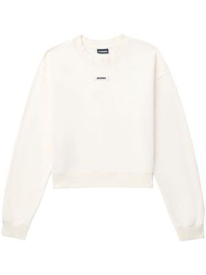 Jacquemus logo-appliqué cotton sweatshirt - Neutrals