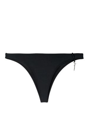 Jacquemus logo-charm low-rise bikini bottoms - Black