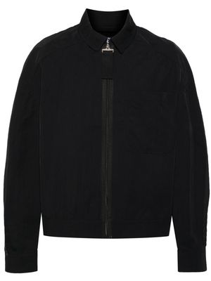 Jacquemus logo-embossed cotton shirt jacket - Black