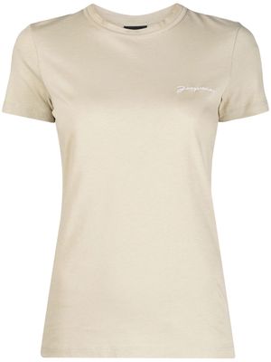 Jacquemus logo-embroidered slim T-shirt - Green