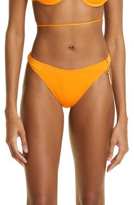 Jacquemus Logo High Cut Bikini Bottoms in 750 Orange