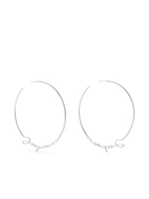 Jacquemus logo hoop earrings - Silver