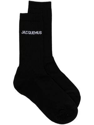 Jacquemus logo-intarsia ankle socks - Black