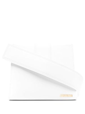 Jacquemus logo lettering flap shoulder bag - White