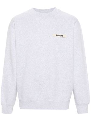 Jacquemus logo-patch cotton sweatshirt - Grey