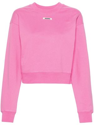 Jacquemus logo-patch cotton sweatshirt - Pink