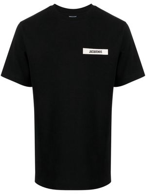 Jacquemus logo-patch cotton T-shirt - Black