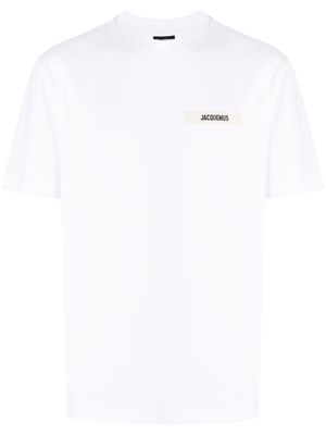 Jacquemus logo-patch cotton T-shirt - White
