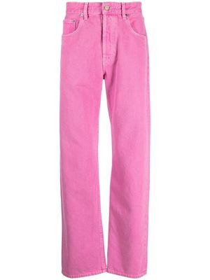 Jacquemus logo-patch straight-leg jeans - Pink