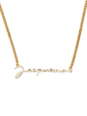 Jacquemus logo pendant necklace - Gold