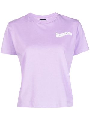 Jacquemus logo-prinetd T-shirt - Purple