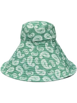 Jacquemus logo-print bucket hat - Green
