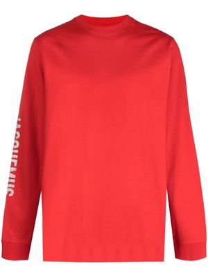 Jacquemus logo-print long-sleeve T-shirt - Red