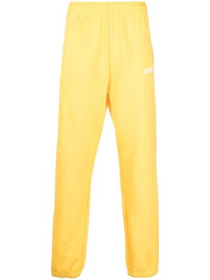 Jacquemus logo-print organic cotton track pants - Yellow