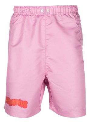 Jacquemus logo-print swim shorts - Pink