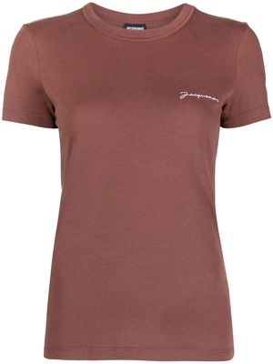 Jacquemus logo-print T-shirt - Brown
