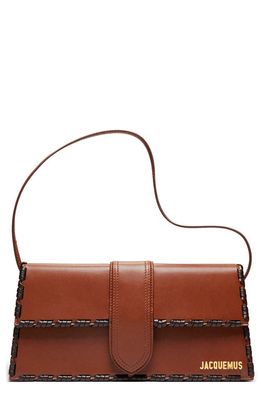 Jacquemus Long Le Bambino Leather Shoulder Bag in 850 Brown
