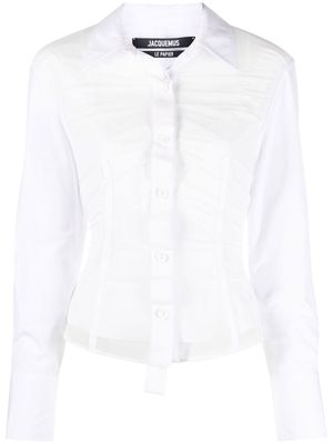 Jacquemus long-sleeve button-fastening shirt - White