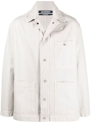 Jacquemus multiple-pocket organic cotton jacket - Neutrals