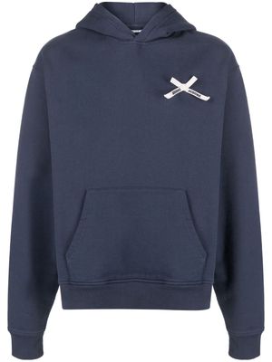 Jacquemus Noeud bow-embellished cotton hoodie - Blue