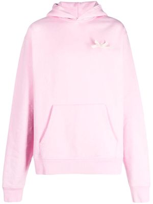 Jacquemus Noeud bow-embellished cotton hoodie - Pink