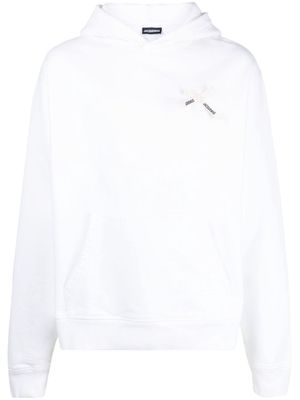 Jacquemus Noeud bow-embellished cotton hoodie - White