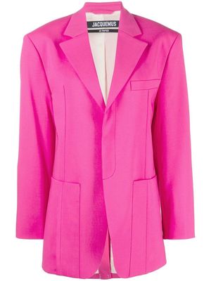 Jacquemus notched-lapel single-breasted blazer - Pink