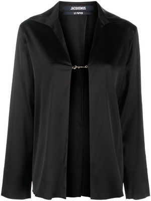 Jacquemus Notte logo plaque blouse - Black