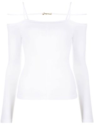 Jacquemus off-shoulder long-sleeve top - White