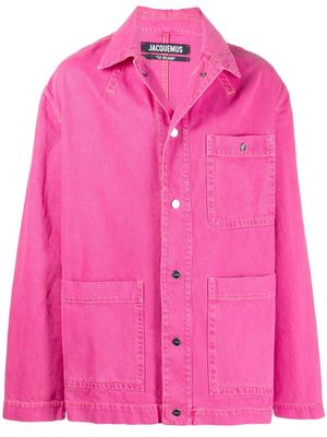 Jacquemus organic-cotton denim jacket - Pink