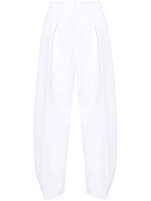 Jacquemus Ovalo pleated palazzo pants - White