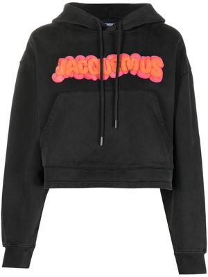 Jacquemus Pate à Modeler cropped logo hoodie - Black