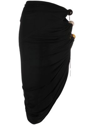 Jacquemus Perola cut-out midi skirt - Black