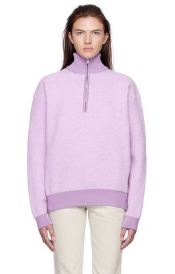 Jacquemus Purple 'La Maille Berger' Half-Zip Sweater