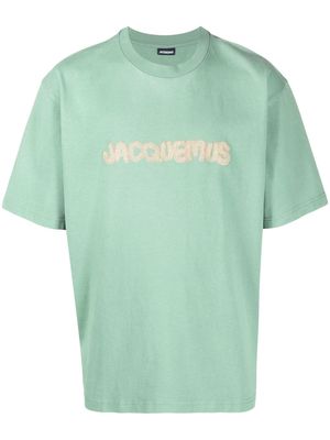 Jacquemus Raphia embroidered logo T-shirt - Green