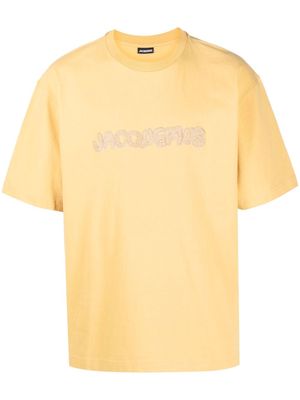 Jacquemus Raphia embroidered logo T-shirt - Yellow