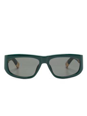 Jacquemus rectangle-frame sunglasses - Green