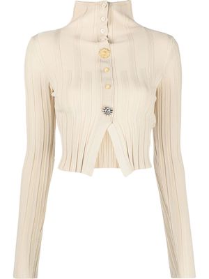 Jacquemus ribbed-knit buttoned cardigan - Neutrals