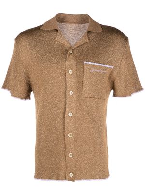 Jacquemus short-sleeve button-fastening shirt - Brown