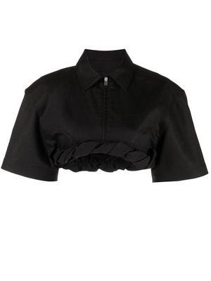 Jacquemus Silpa cropped shirt - Black