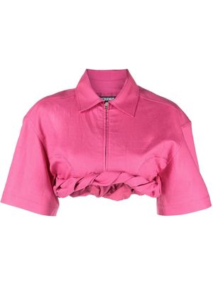 Jacquemus Silpa cropped shirt - Pink