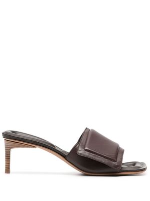 Jacquemus single-strap leather sandals - Brown