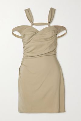 Jacquemus - Soffio Crepe Mini Dress - Neutrals