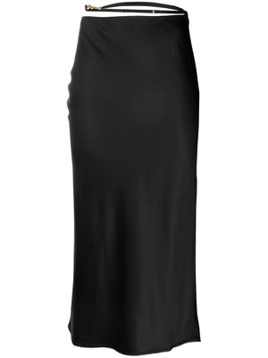 Jacquemus strap-detail high-waisted skirt - Black