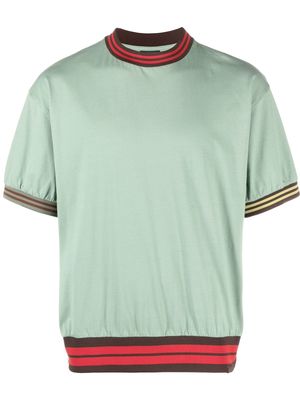 Jacquemus stripe-detail short-sleeve T-shirt - Green